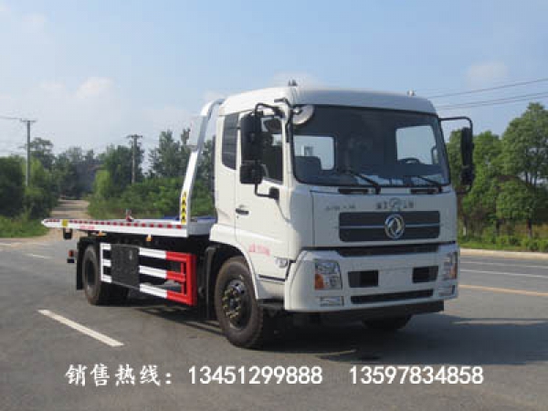 東風(fēng)天錦平板一拖二清障車(國(guó)六)